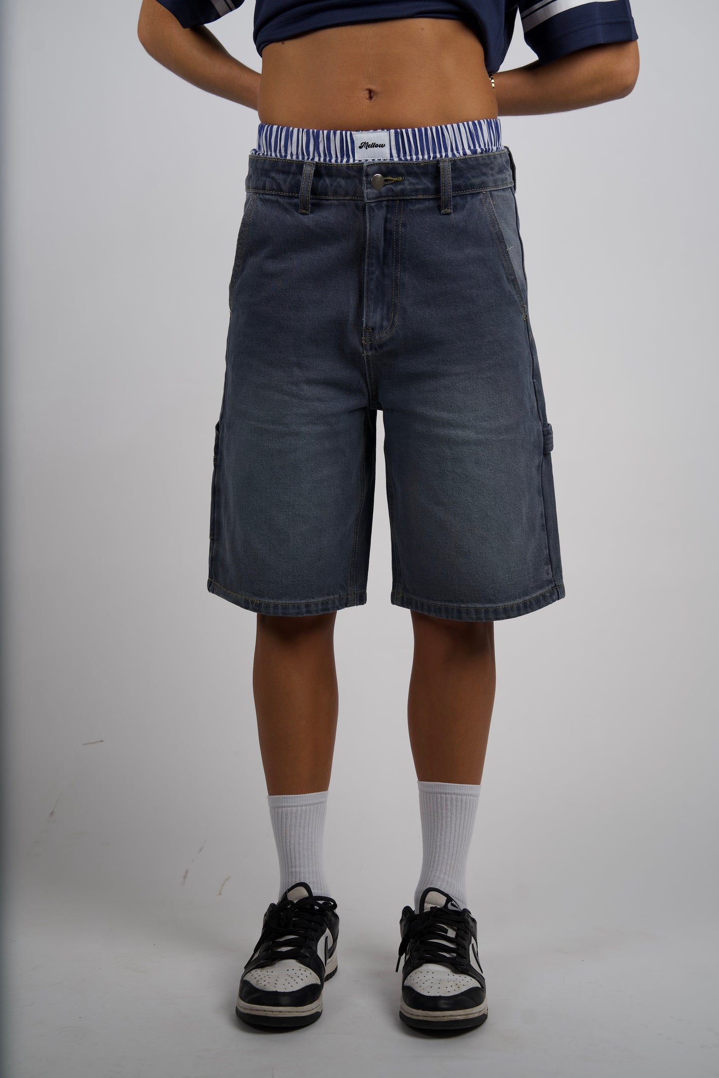 DENIM SHORTS in grey