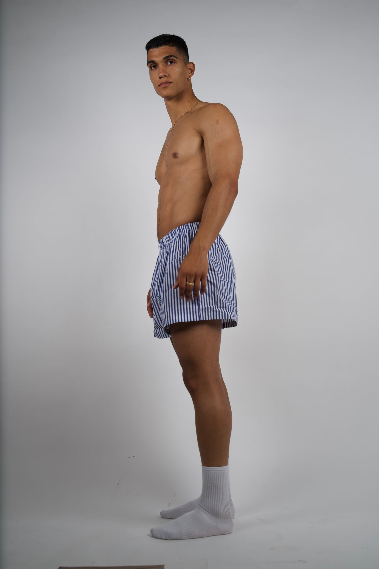 SIGNATURE BOXERS in blue stripes