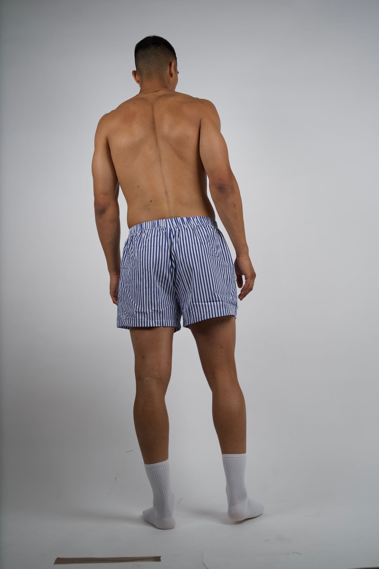 SIGNATURE BOXERS in blue stripes
