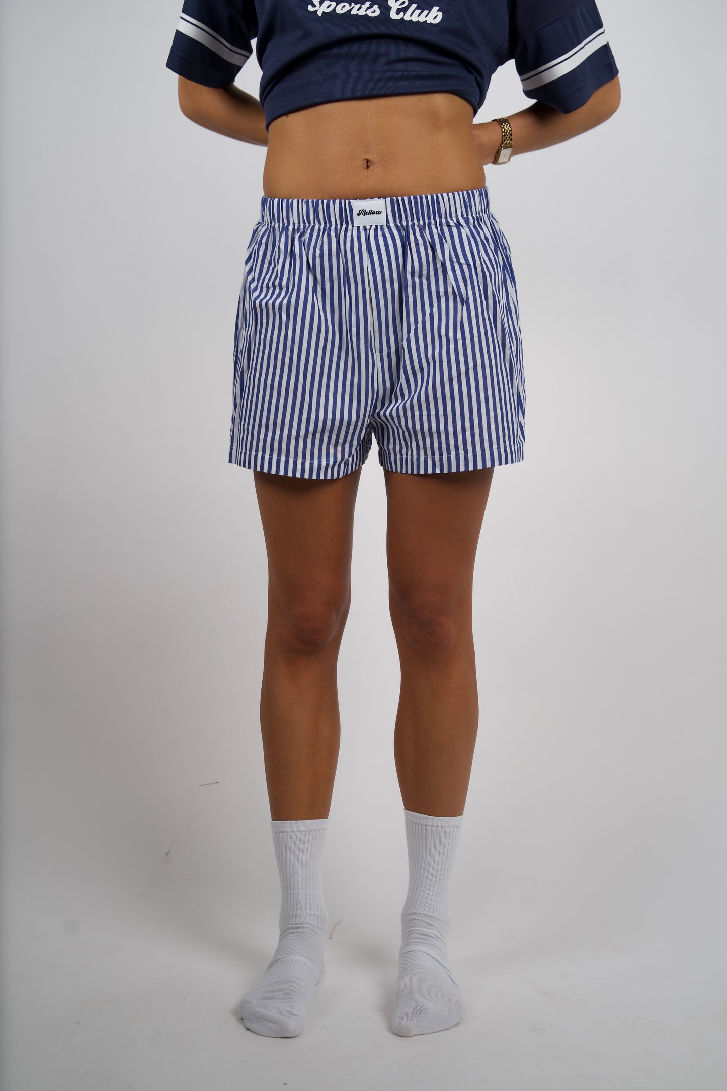 SIGNATURE BOXERS in blue stripes