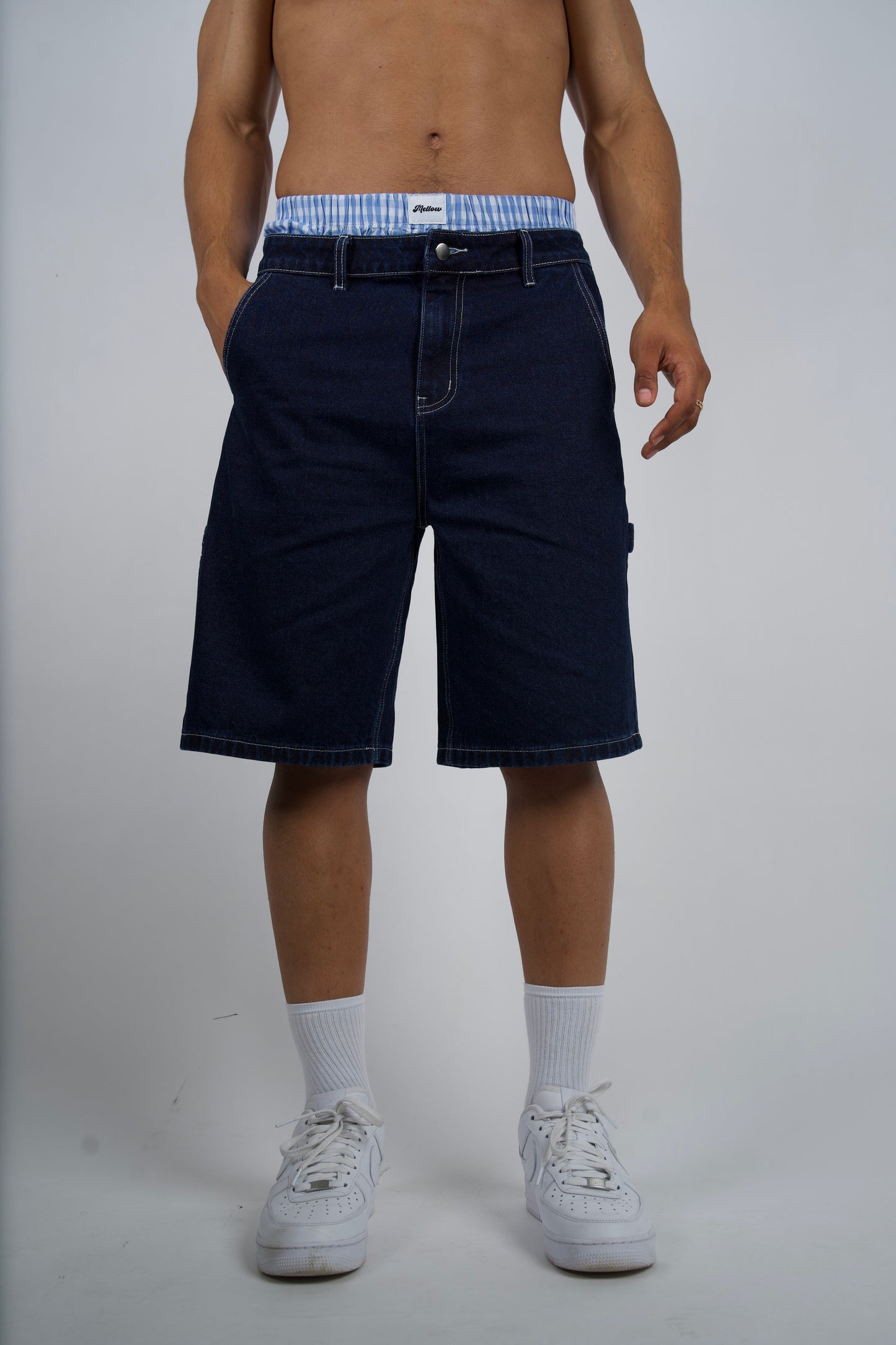 DENIM SHORTS in navy