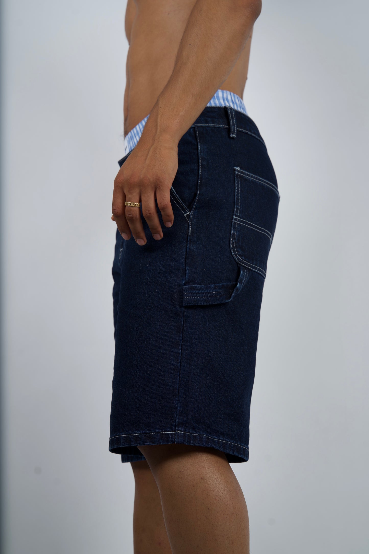 DENIM SHORTS in navy