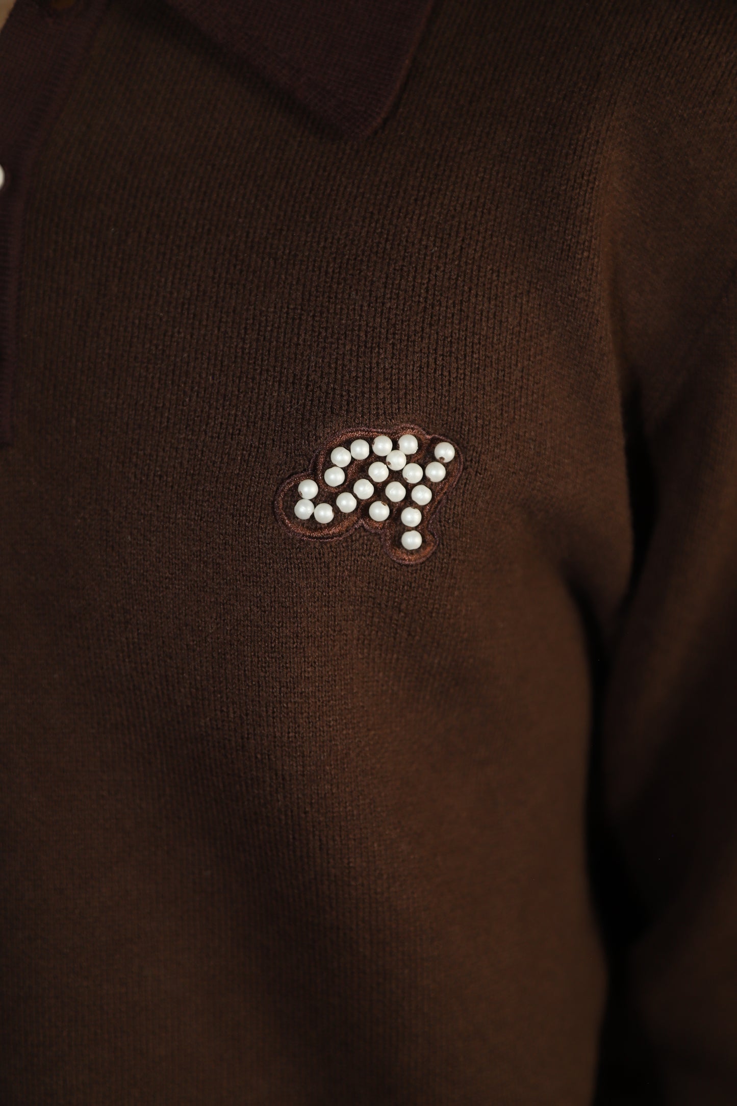 MERINO POLO in mocha