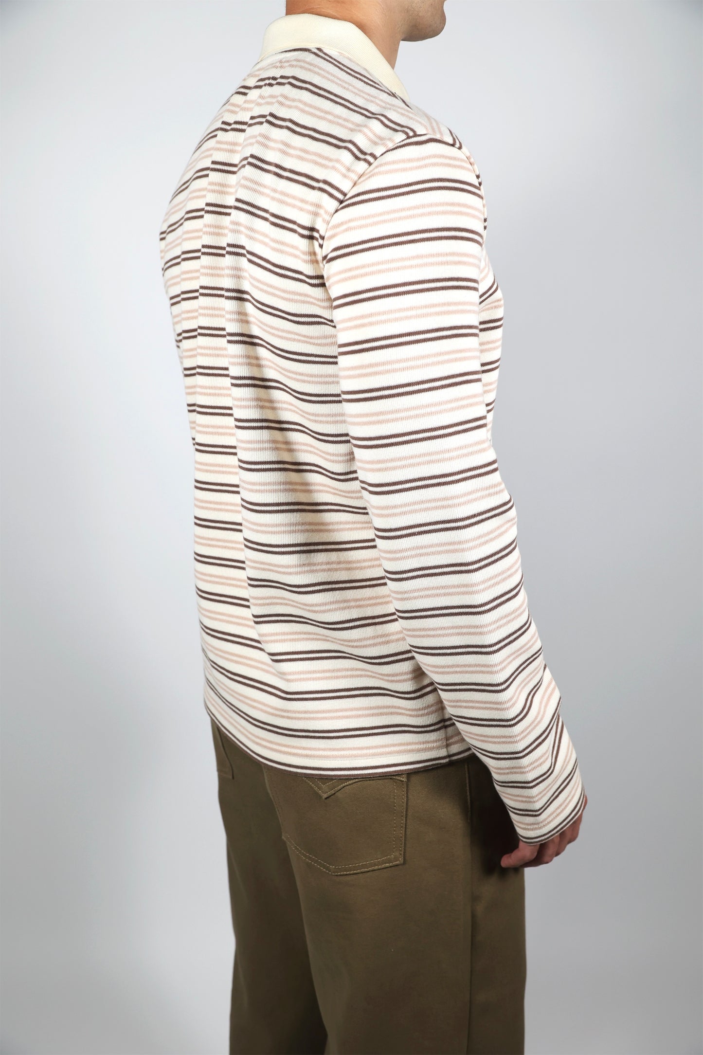 STRIPED COTTON POLO