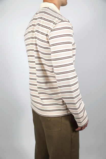 STRIPED COTTON POLO