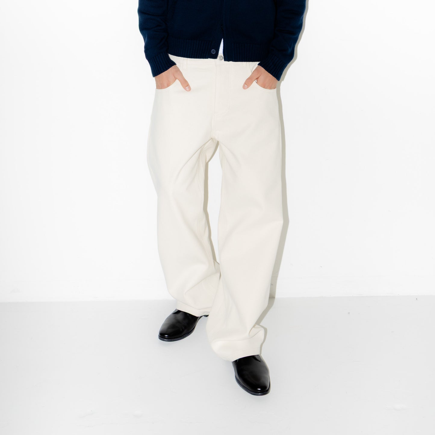 CREME DUCK CANVAS PANTS