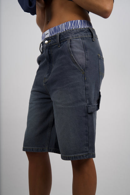DENIM SHORTS in grey