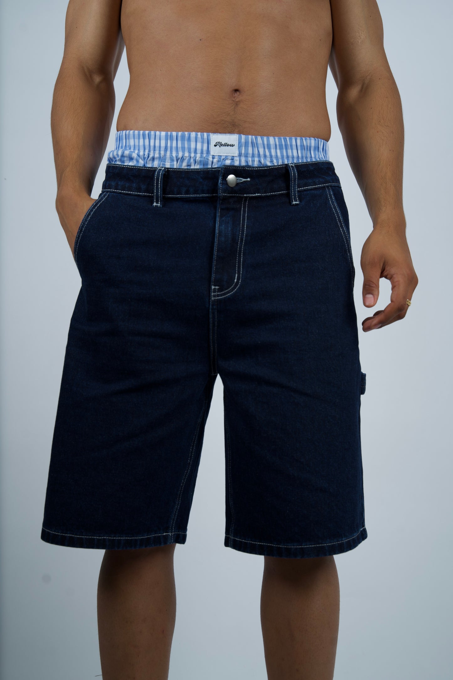 DENIM SHORTS in navy