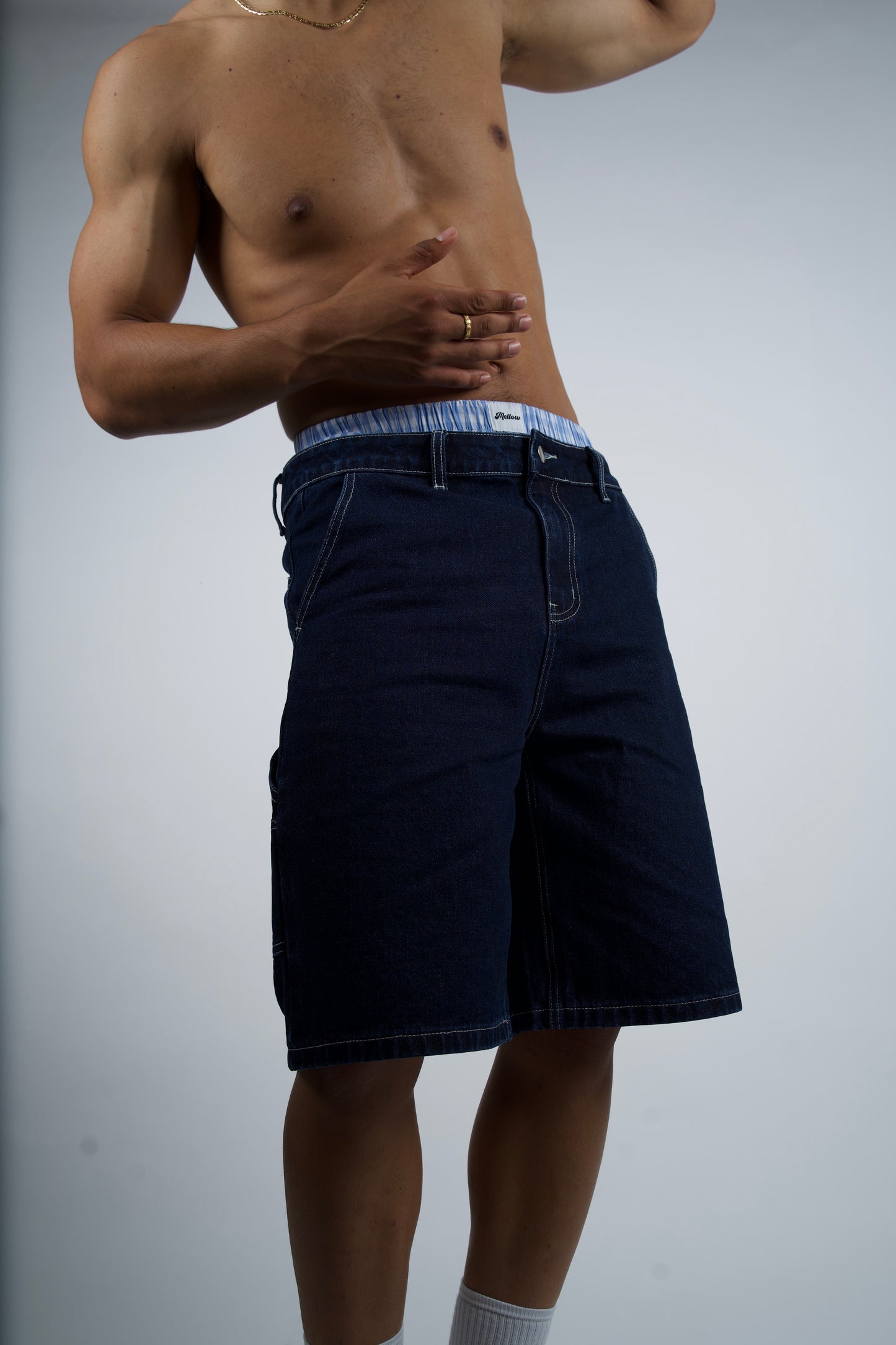 DENIM SHORTS in navy