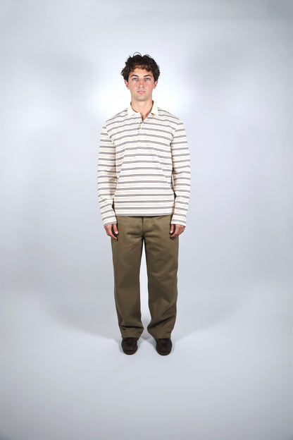 STRIPED COTTON POLO