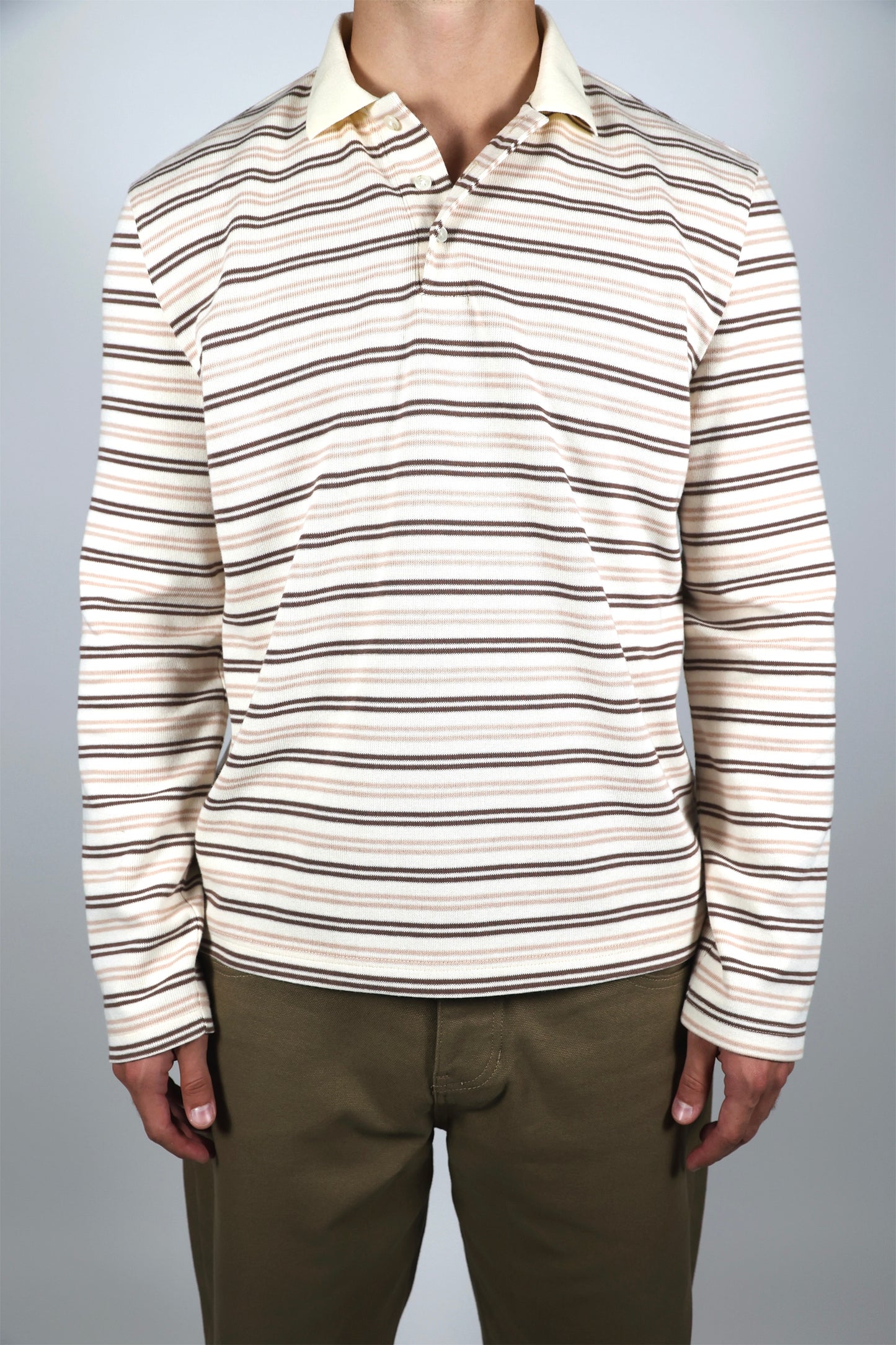 STRIPED COTTON POLO
