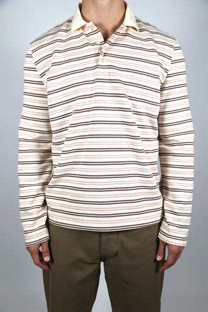 STRIPED COTTON POLO