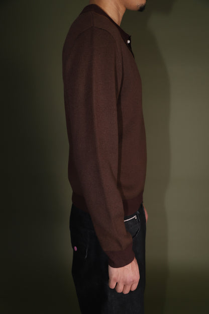 MERINO POLO in mocha