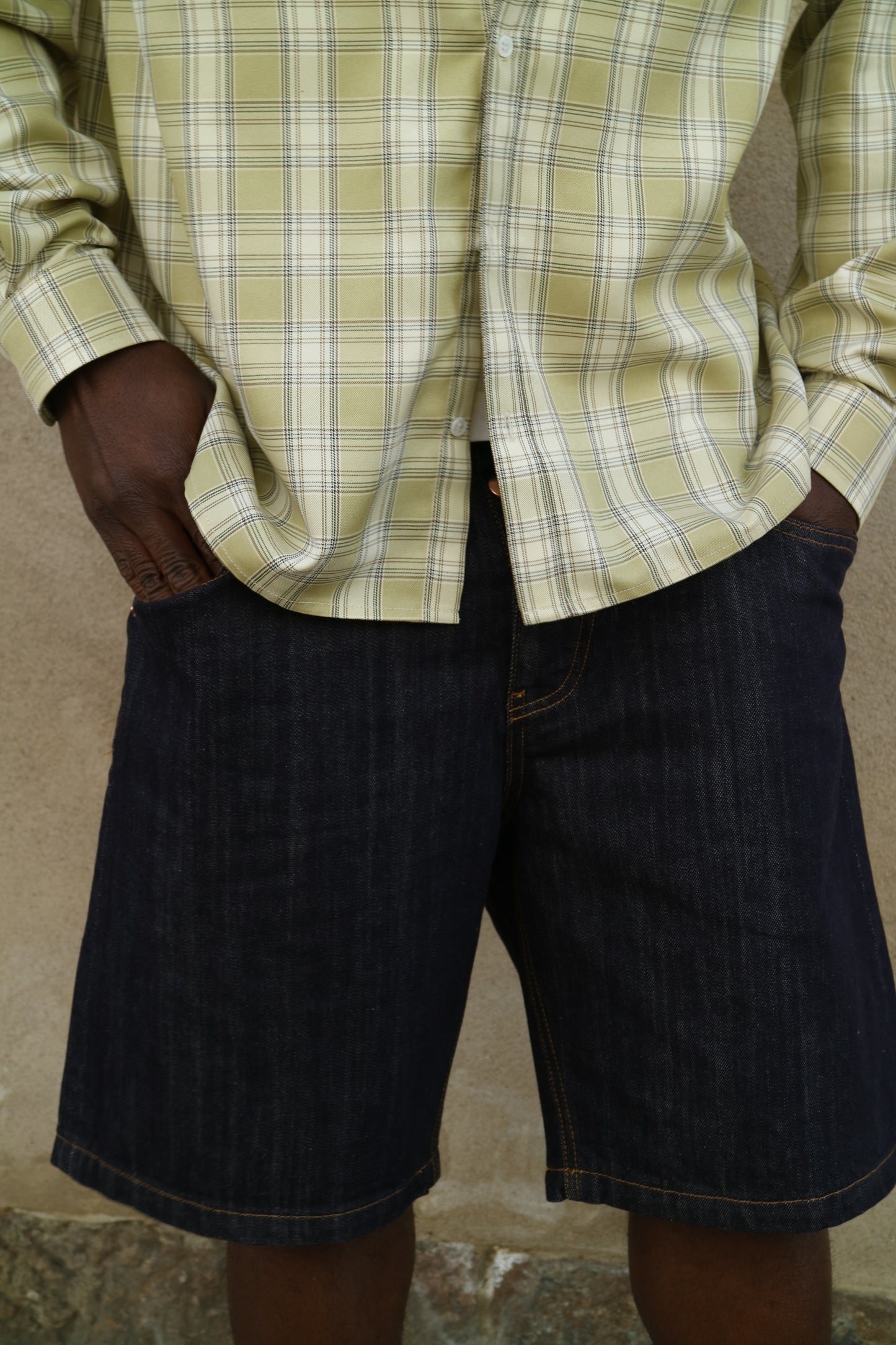 SELVEDGE RAW DENIM JORTS in indigo