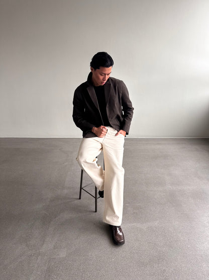 CREME DUCK CANVAS PANTS
