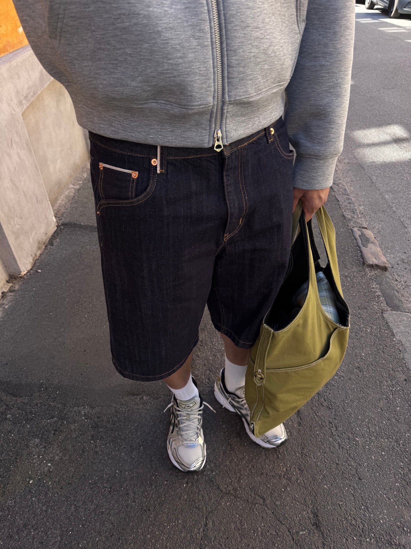 SELVEDGE RAW DENIM JORTS in indigo