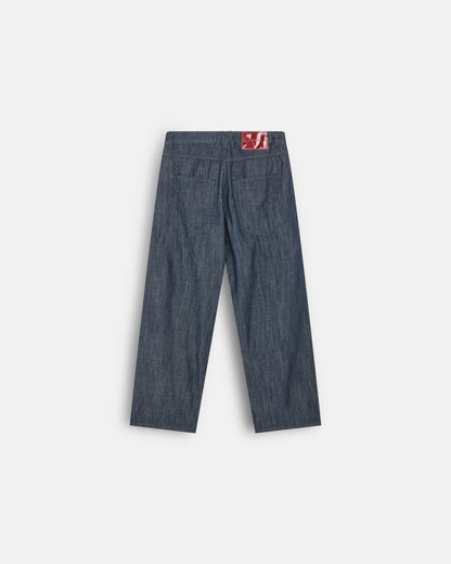 INDIGO LINEN TROUSERS