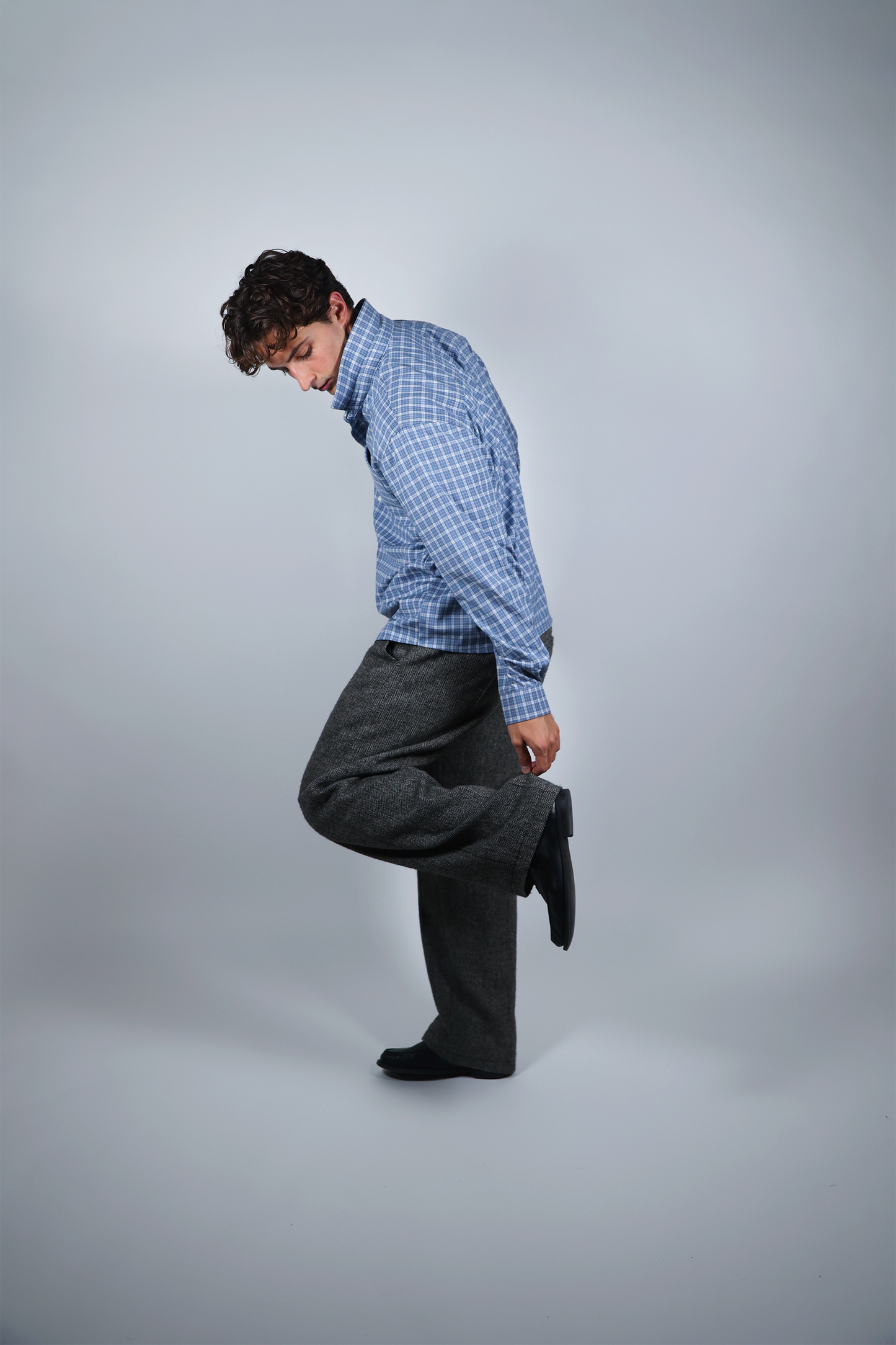 PETROLEUM CHECKERED SHIRT