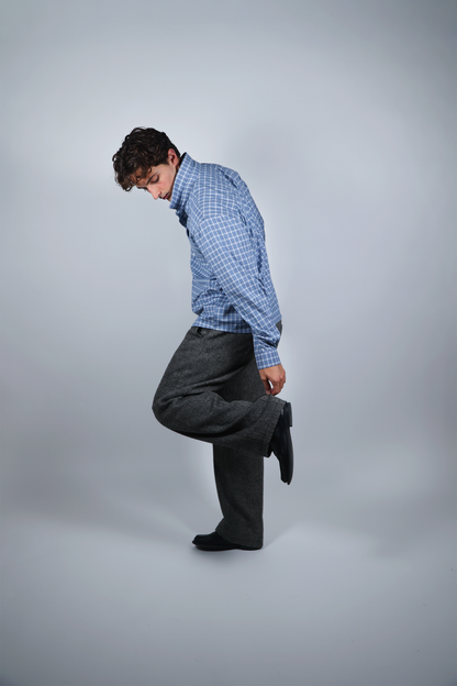 PETROLEUM CHECKERED SHIRT