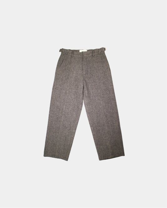 HERRINGBONE WOOL TROUSERS