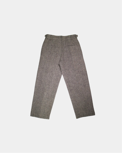 HERRINGBONE WOOL TROUSERS