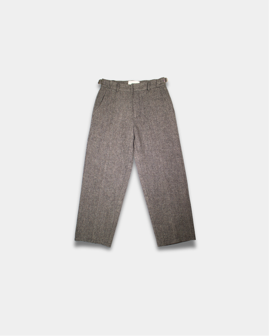 HERRINGBONE WOOL TROUSERS
