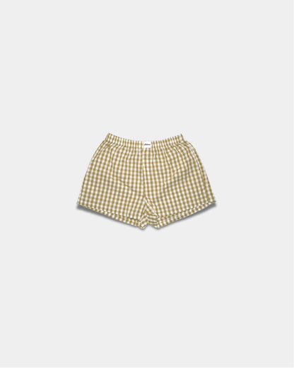 SIGNATURE BOXERS in beige checkered