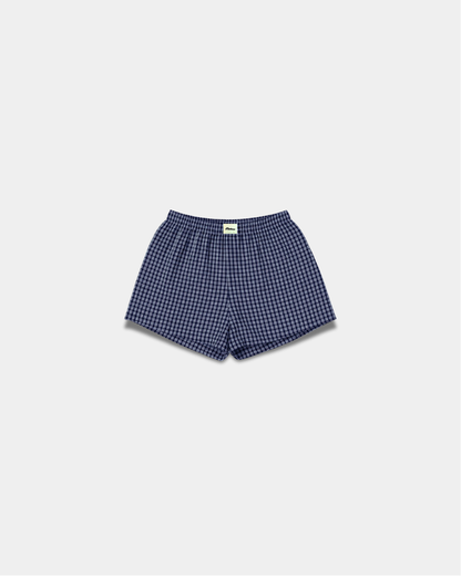 SIGNATURE BOXERS in navy grid