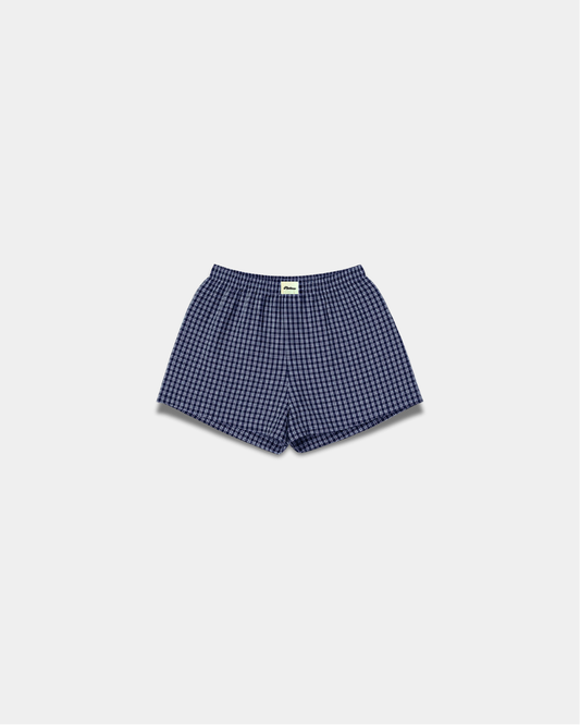 SIGNATURE BOXERS in navy grid